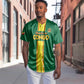 Custom Republique du Congo Football Baseball Jersey Go Ba Diabulu ya Mbwaki Green Color - African Pride