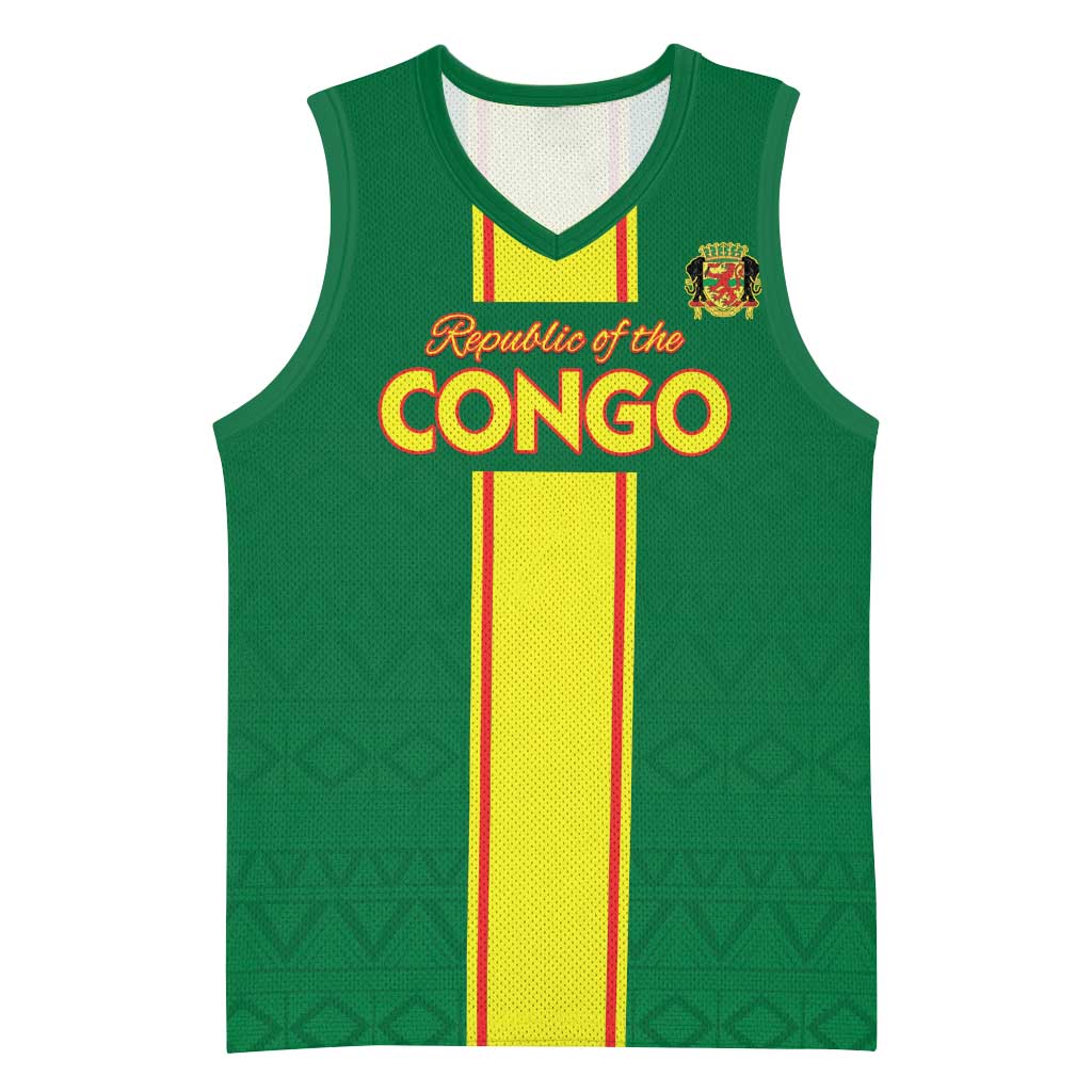 Custom Republique du Congo Football Basketball Jersey Go Ba Diabulu ya Mbwaki Green Color - African Pride