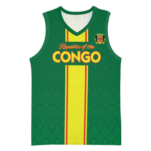 Custom Republique du Congo Football Basketball Jersey Go Ba Diabulu ya Mbwaki Green Color - African Pride