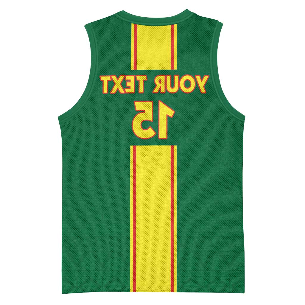 Custom Republique du Congo Football Basketball Jersey Go Ba Diabulu ya Mbwaki Green Color - African Pride
