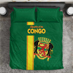 Republique du Congo Football Bedding Set Go Ba Diabulu ya Mbwaki Green Color - African Pride