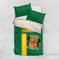 Republique du Congo Football Bedding Set Go Ba Diabulu ya Mbwaki Green Color - African Pride