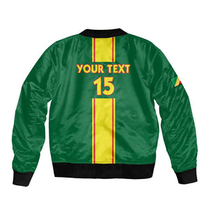 Custom Republique du Congo Football Bomber Jacket Go Ba Diabulu ya Mbwaki Green Color - African Pride