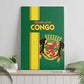 Republique du Congo Football Canvas Wall Art Go Ba Diabulu ya Mbwaki Green Color - African Pride
