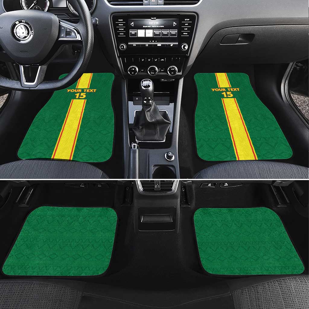 Republique du Congo Football Car Mats Go Ba Diabulu ya Mbwaki Green Color - African Pride