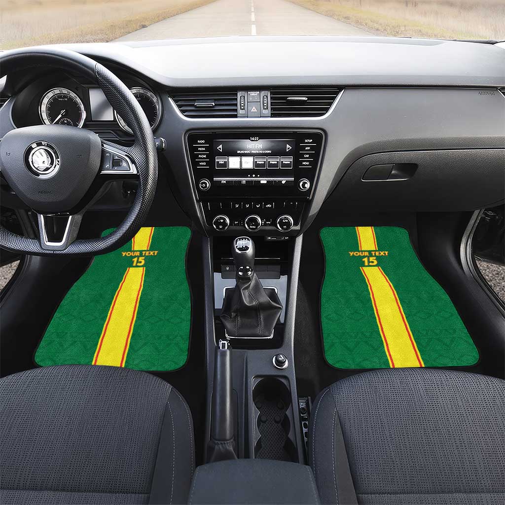 Republique du Congo Football Car Mats Go Ba Diabulu ya Mbwaki Green Color - African Pride
