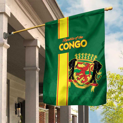 Republique du Congo Football Garden Flag Go Ba Diabulu ya Mbwaki Green Color - African Pride