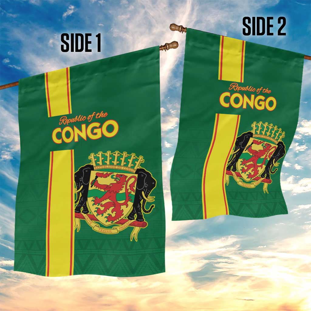 Republique du Congo Football Garden Flag Go Ba Diabulu ya Mbwaki Green Color - African Pride