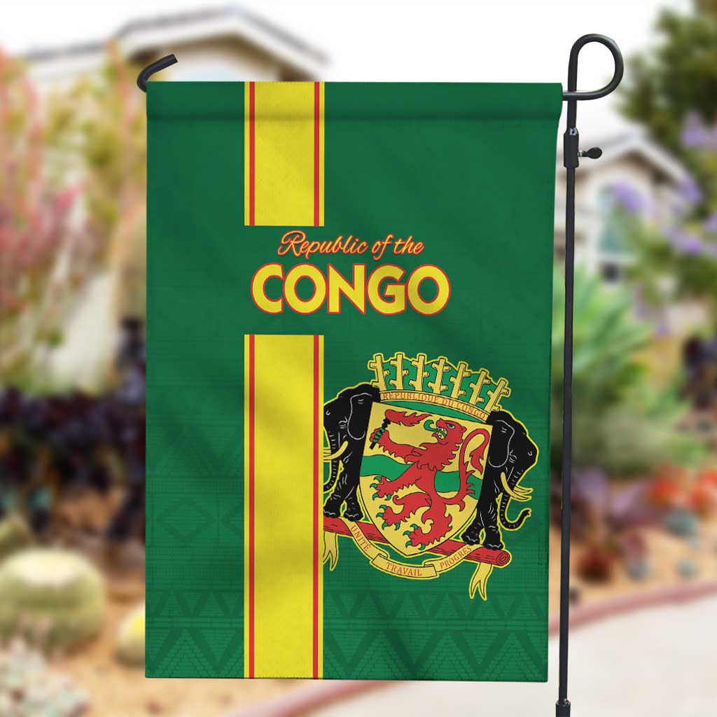 Republique du Congo Football Garden Flag Go Ba Diabulu ya Mbwaki Green Color - African Pride