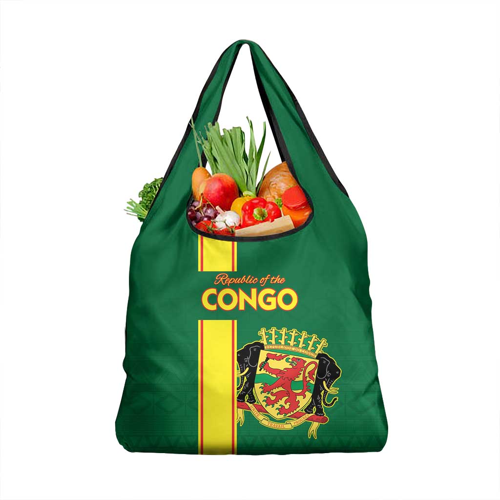 Republique du Congo Football Grocery Bag Go Ba Diabulu ya Mbwaki Green Color - African Pride