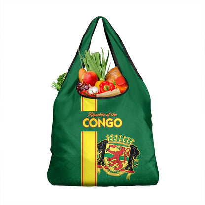 Republique du Congo Football Grocery Bag Go Ba Diabulu ya Mbwaki Green Color - African Pride