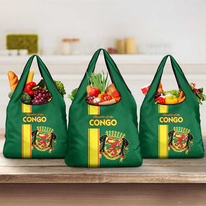 Republique du Congo Football Grocery Bag Go Ba Diabulu ya Mbwaki Green Color - African Pride