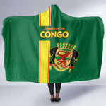Republique du Congo Football Hooded Blanket Go Ba Diabulu ya Mbwaki Green Color - African Pride
