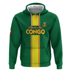 Custom Republique du Congo Football Hoodie Go Ba Diabulu ya Mbwaki Green Color - African Pride