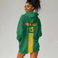 Custom Republique du Congo Football Hoodie Dress Go Ba Diabulu ya Mbwaki Green Color - African Pride