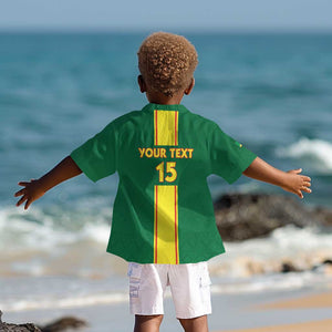 Custom Republique du Congo Football Kid Hawaiian Shirt Go Ba Diabulu ya Mbwaki Green Color - African Pride