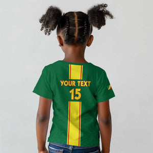 Custom Republique du Congo Football Kid T shirt Go Ba Diabulu ya Mbwaki Green Color - African Pride