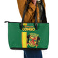 Republique du Congo Football Leather Tote Bag Go Ba Diabulu ya Mbwaki Green Color - African Pride