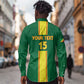 Custom Republique du Congo Football Long Sleeve Button Shirt Go Ba Diabulu ya Mbwaki Green Color - African Pride