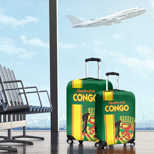 Republique du Congo Football Luggage Cover Go Ba Diabulu ya Mbwaki Green Color - African Pride