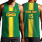Custom Republique du Congo Football Men Tank Top Go Ba Diabulu ya Mbwaki Green Color - African Pride