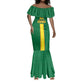 Custom Republique du Congo Football Mermaid Dress Go Ba Diabulu ya Mbwaki Green Color - African Pride