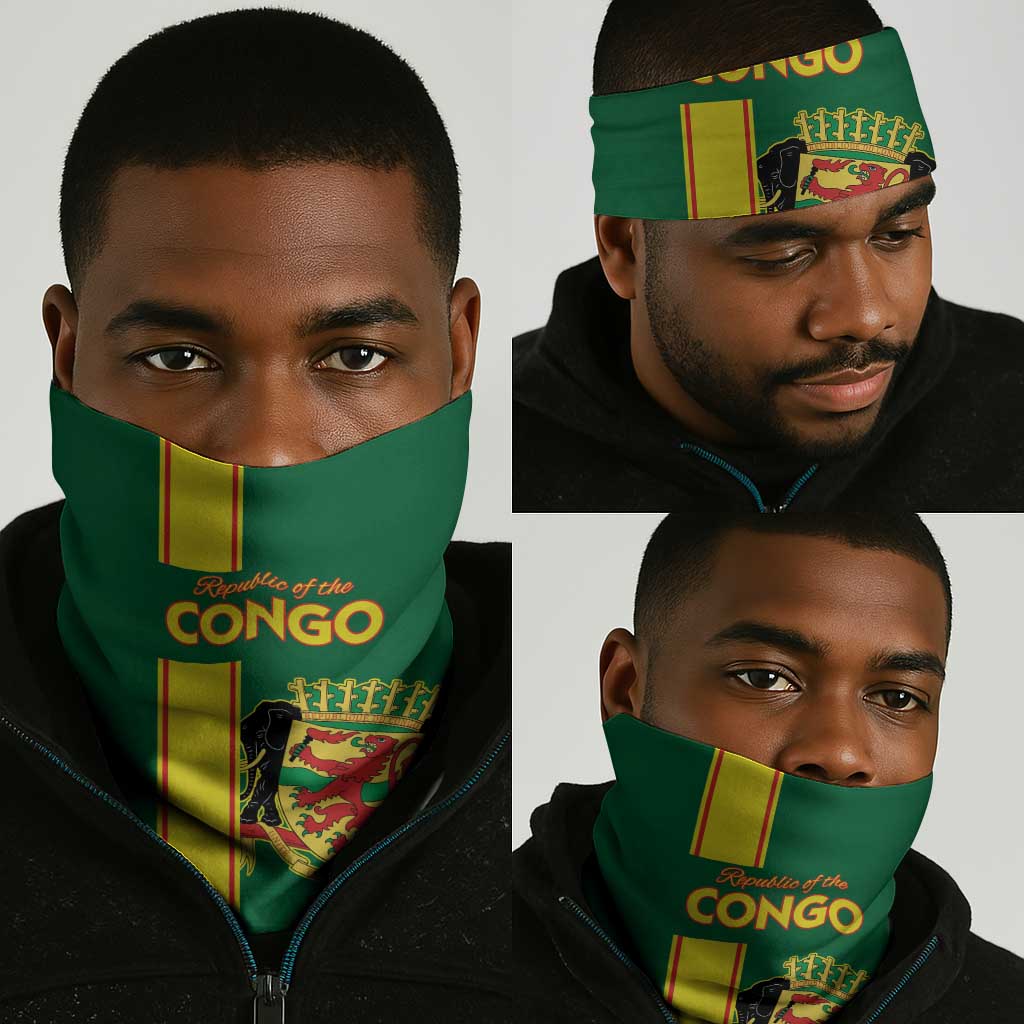 Republique du Congo Football Neck Gaiter Go Ba Diabulu ya Mbwaki Green Color LT15