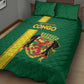 Republique du Congo Football Quilt Bed Set Go Ba Diabulu ya Mbwaki Green Color - African Pride