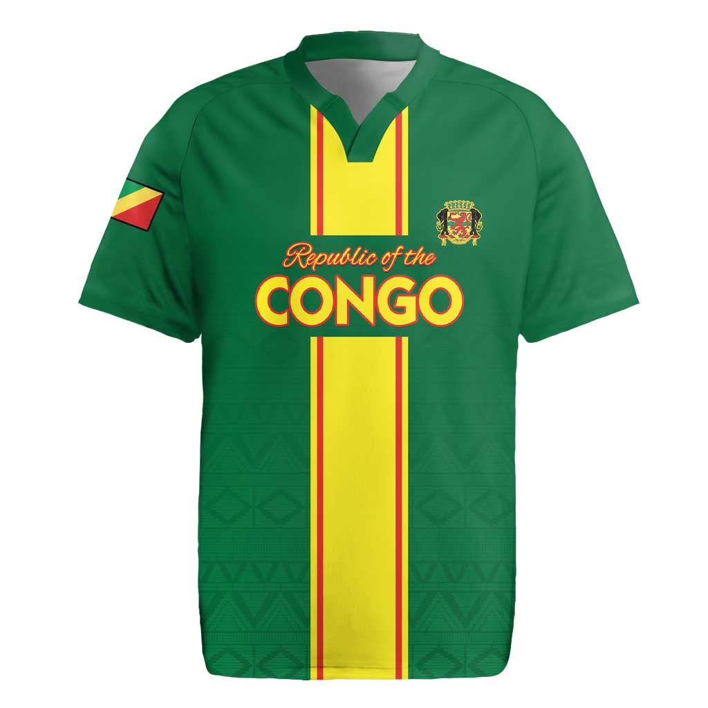 Custom Republique du Congo Football Rugby Jersey Go Ba Diabulu ya Mbwaki Green Color - African Pride