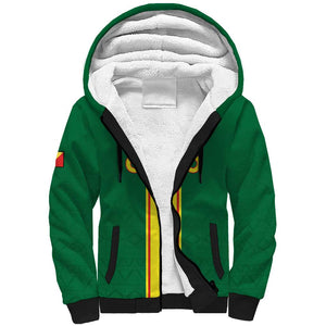 Custom Republique du Congo Football Sherpa Hoodie Go Ba Diabulu ya Mbwaki Green Color - African Pride