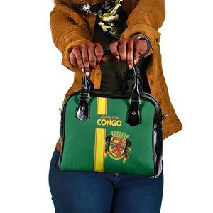 Republique du Congo Football Shoulder Handbag Go Ba Diabulu ya Mbwaki Green Color - African Pride