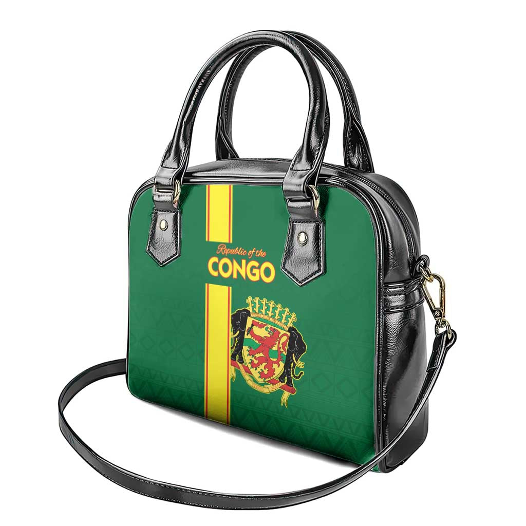 Republique du Congo Football Shoulder Handbag Go Ba Diabulu ya Mbwaki Green Color - African Pride