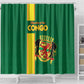 Republique du Congo Football Shower Curtain Go Ba Diabulu ya Mbwaki Green Color - African Pride