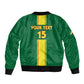 Custom Republique du Congo Football Sleeve Zip Bomber Jacket Go Ba Diabulu ya Mbwaki Green Color - African Pride