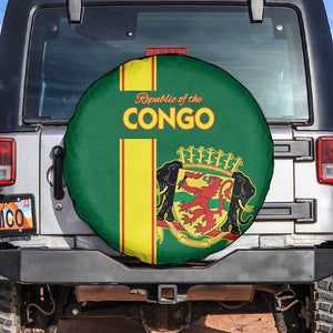 Republique du Congo Football Spare Tire Cover Go Ba Diabulu ya Mbwaki Green Color - African Pride