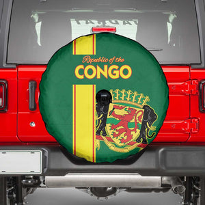 Republique du Congo Football Spare Tire Cover Go Ba Diabulu ya Mbwaki Green Color - African Pride