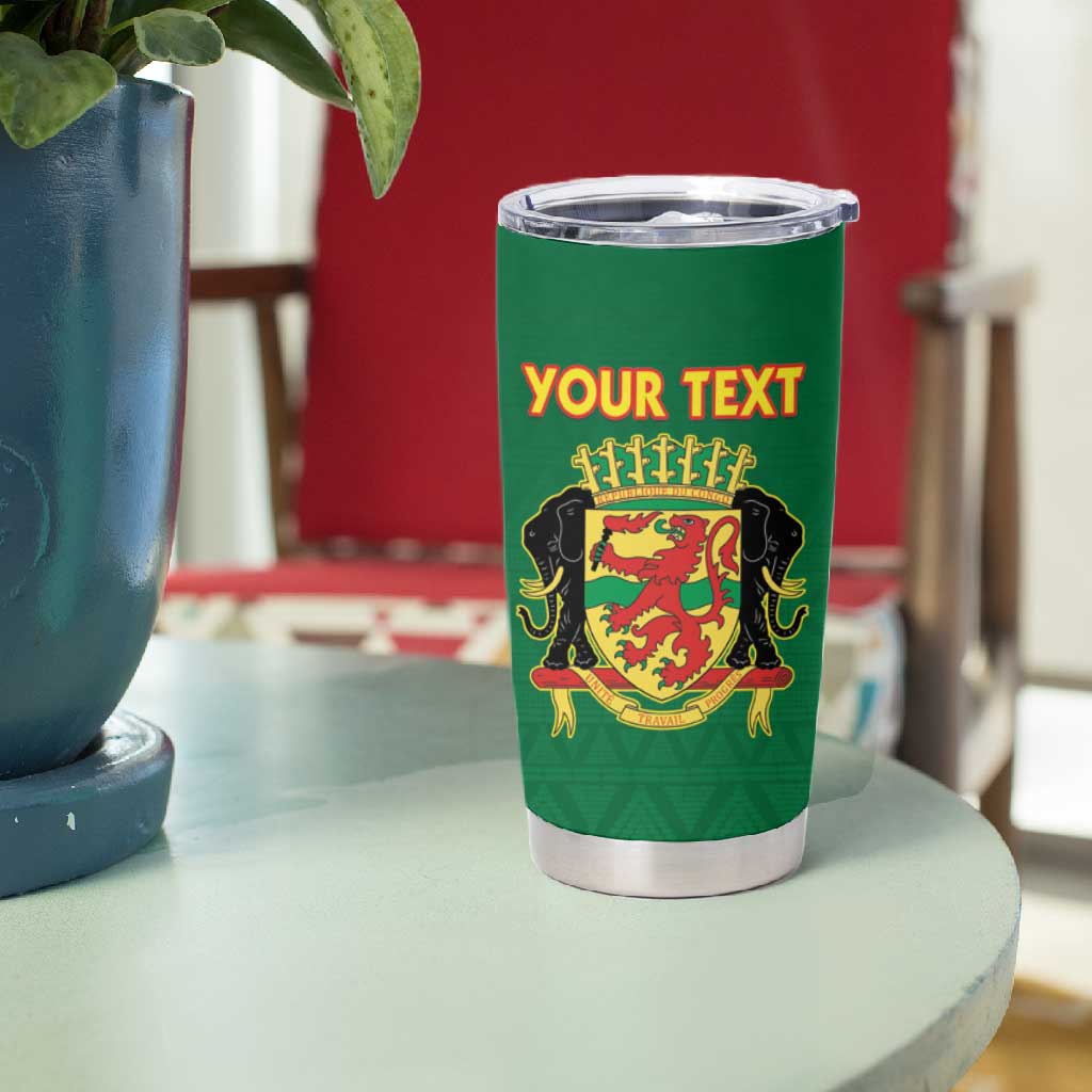 Custom Republique du Congo Football Tumbler Cup Go Ba Diabulu ya Mbwaki Green Color - African Pride