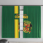 Republique du Congo Football Window Curtain Go Ba Diabulu ya Mbwaki Green Color - African Pride