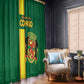 Republique du Congo Football Window Curtain Go Ba Diabulu ya Mbwaki Green Color - African Pride