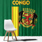 Republique du Congo Football Window Curtain Go Ba Diabulu ya Mbwaki Green Color - African Pride