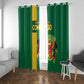 Republique du Congo Football Window Curtain Go Ba Diabulu ya Mbwaki Green Color - African Pride