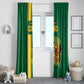 Republique du Congo Football Window Curtain Go Ba Diabulu ya Mbwaki Green Color - African Pride