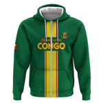 Custom Republique du Congo Football Zip Hoodie Go Ba Diabulu ya Mbwaki Green Color - African Pride
