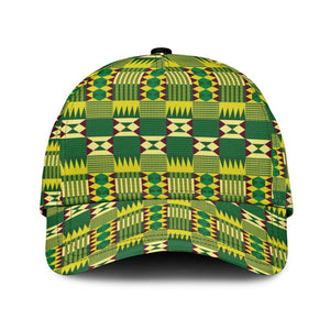 African Sika Fre Mogya Kente Pattern Classic Cap - African Pride