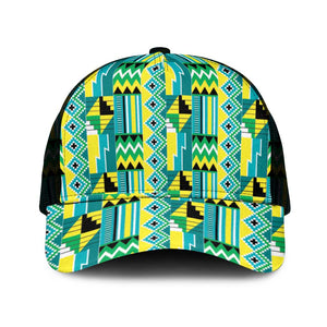 African Nkyinkyin Kente Pattern Baseball Net Cap - African Pride