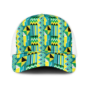 African Nkyinkyin Kente Pattern Baseball Net Cap - African Pride