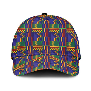 African Fathia Fata Nkrumah Kente Pattern Classic Cap - African Pride