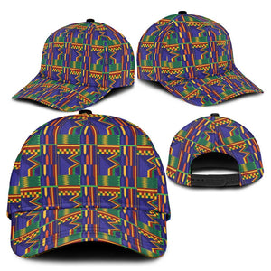 African Fathia Fata Nkrumah Kente Pattern Classic Cap - African Pride