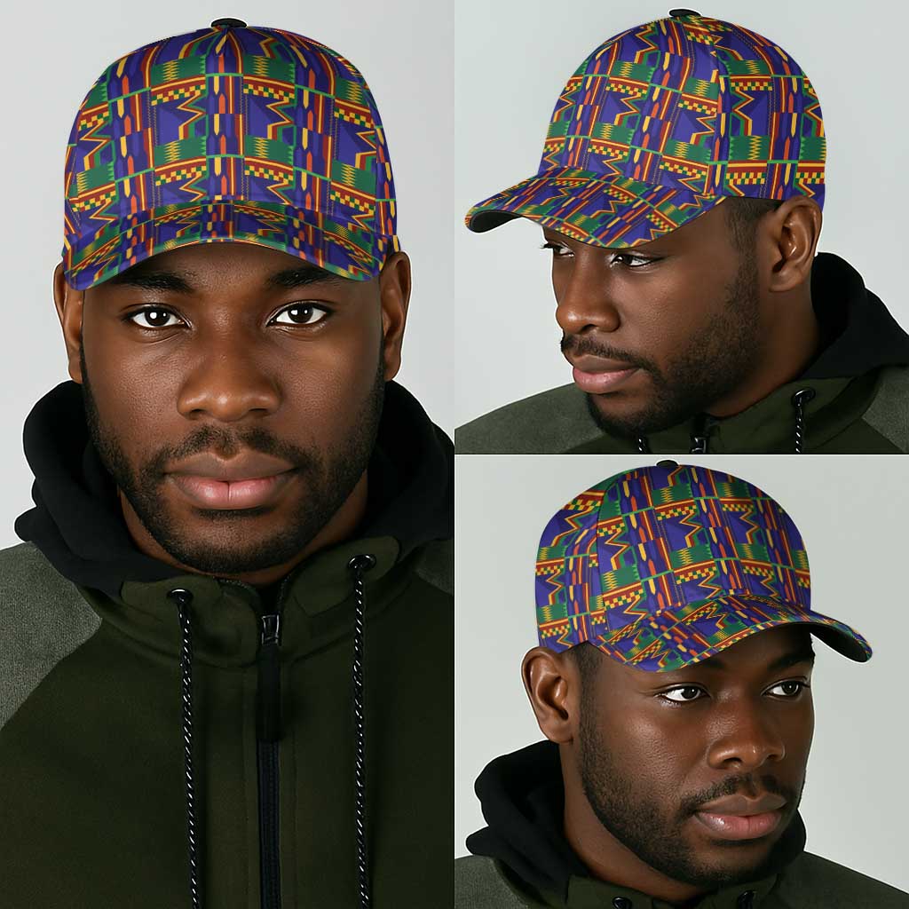 African Fathia Fata Nkrumah Kente Pattern Classic Cap - African Pride