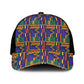 African Fathia Fata Nkrumah Kente Pattern Mesh Trucker Cap - African Pride